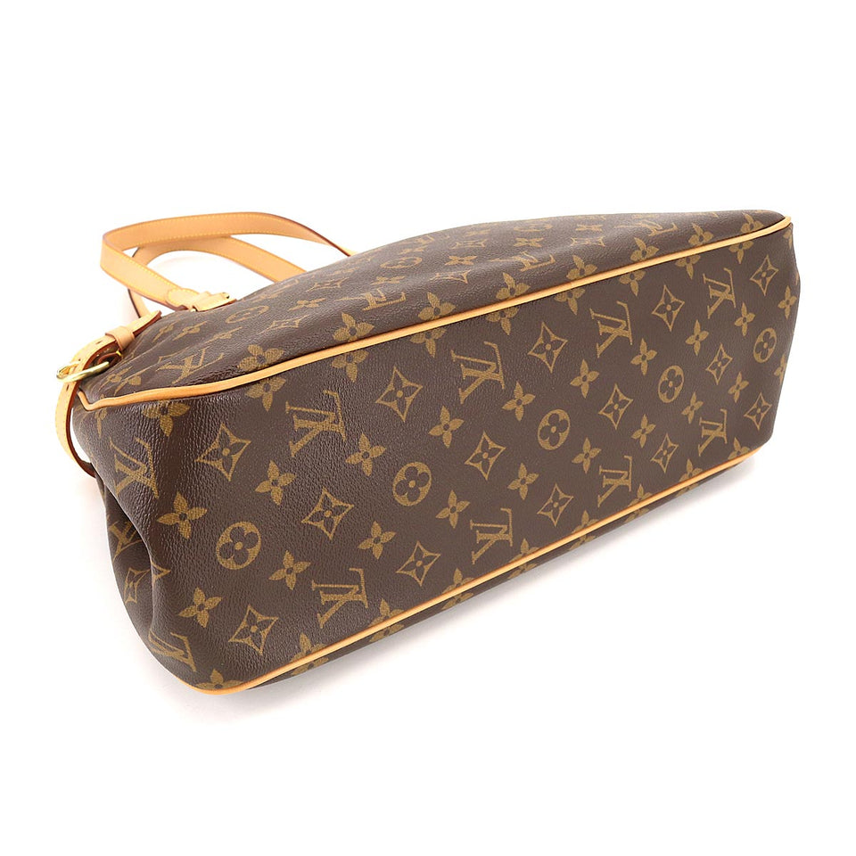 Louis Vuitton Monogram Batignolles Horizontal Tote Bag Brown Gold Metal Fittings