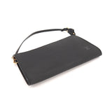Louis Vuitton Epi Pochette Accessoire Hand Bag Black Gold Hardware