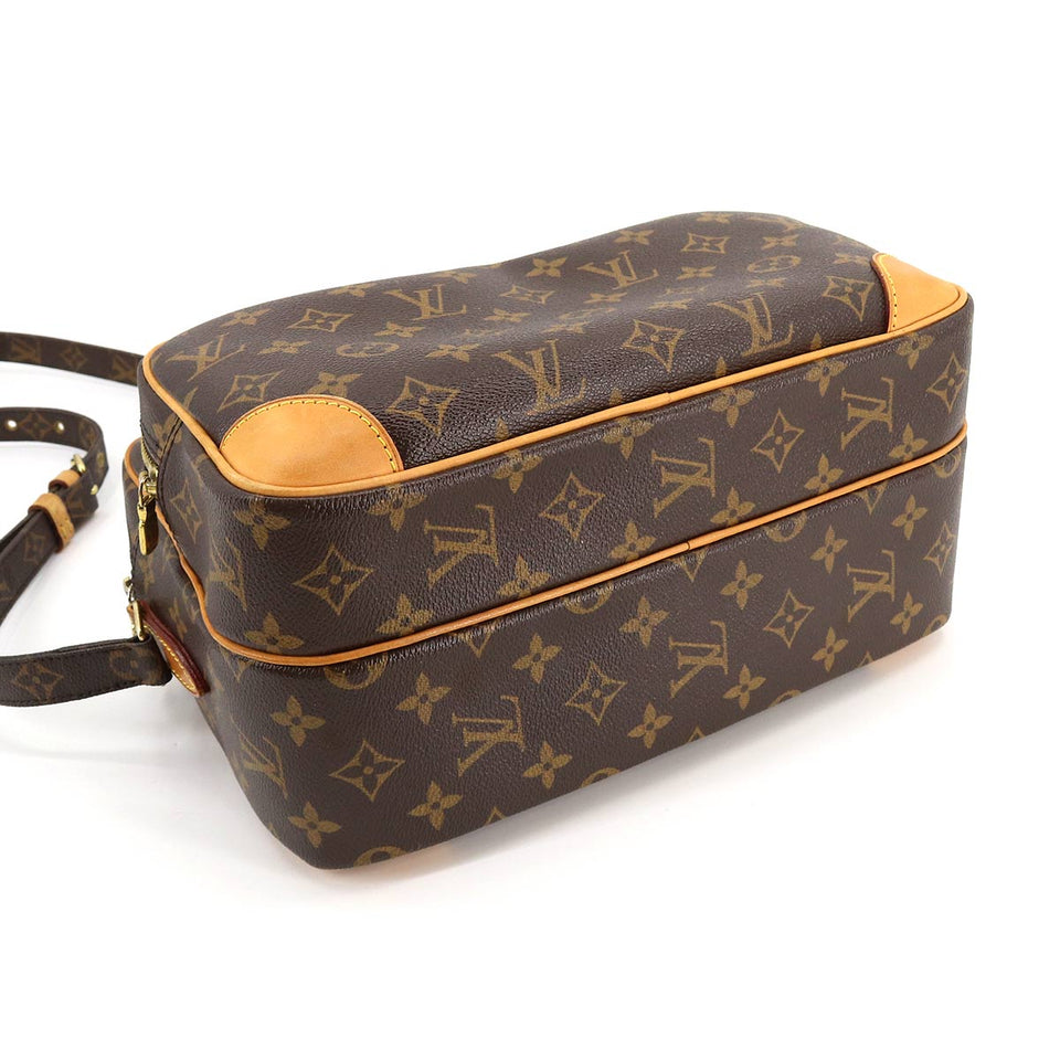 Louis Vuitton Monogram Nile Shoulder Bag Brown Gold Hardware