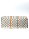 Louis Vuitton Keepall 50 Damier Azur Shoulder Bag White
