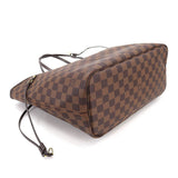 Louis Vuitton Damier Neverfull MM Tote Bag Ebene Brown