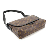 Louis Vuitton Monogram Macassar Magnetic Messenger Shoulder Bag Brown Noir