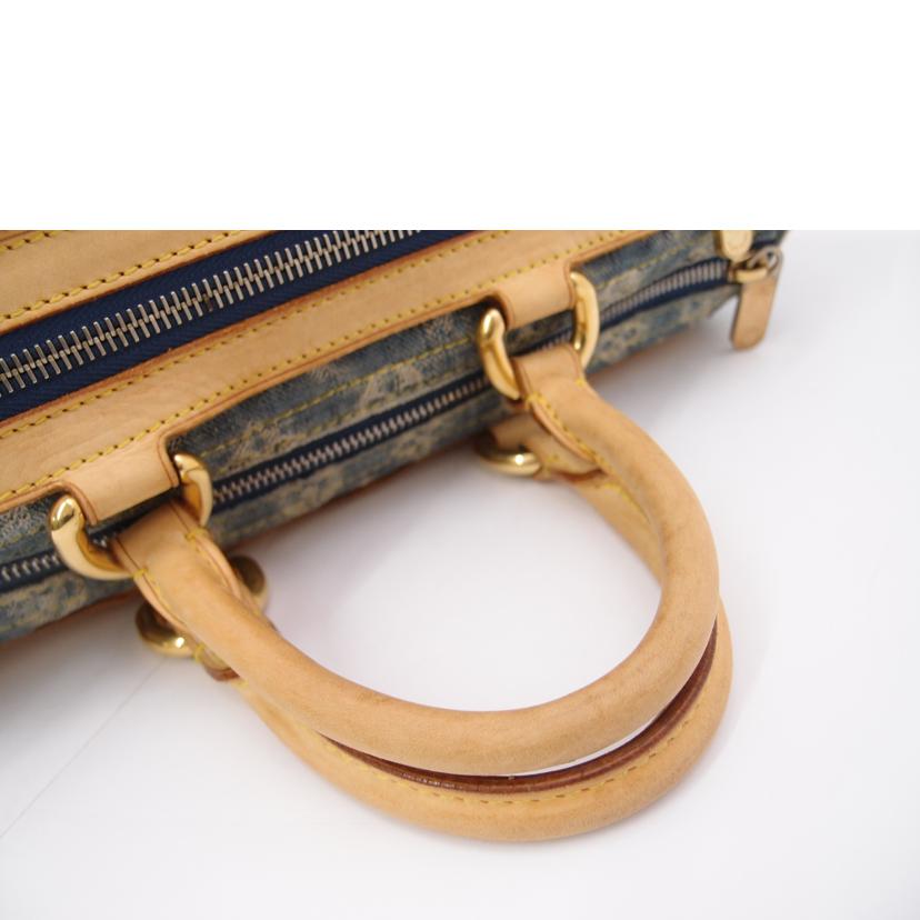 Louis Vuitton Neo Speedy Handbag Mini Boston Bag Monogram Denim Blue