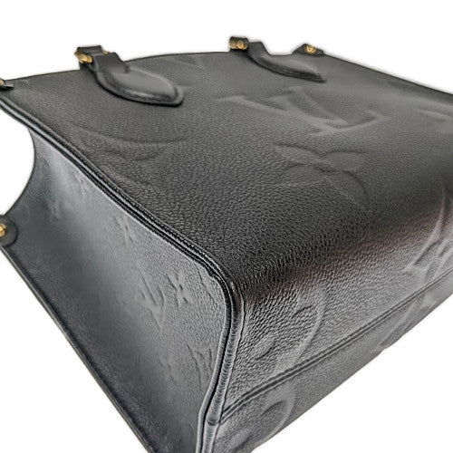 Louis Vuitton On The Go PM Monogram Implant Leather Noir Black