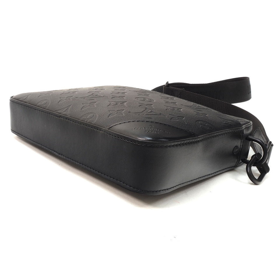 Louis Vuitton Duo Messenger Monogram Shadow Noir Crossbody Bag Shoulder Bag