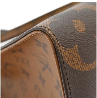 Louis Vuitton Monogram Reverse On The Go MM Reverse Tote Bag Brown
