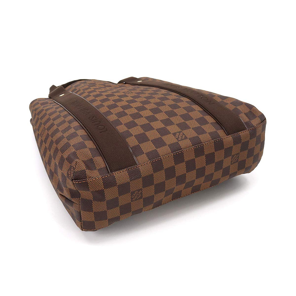 Louis Vuitton Damier Cabas Bobourg Tote Bag Ebene Gold Metal Fittings