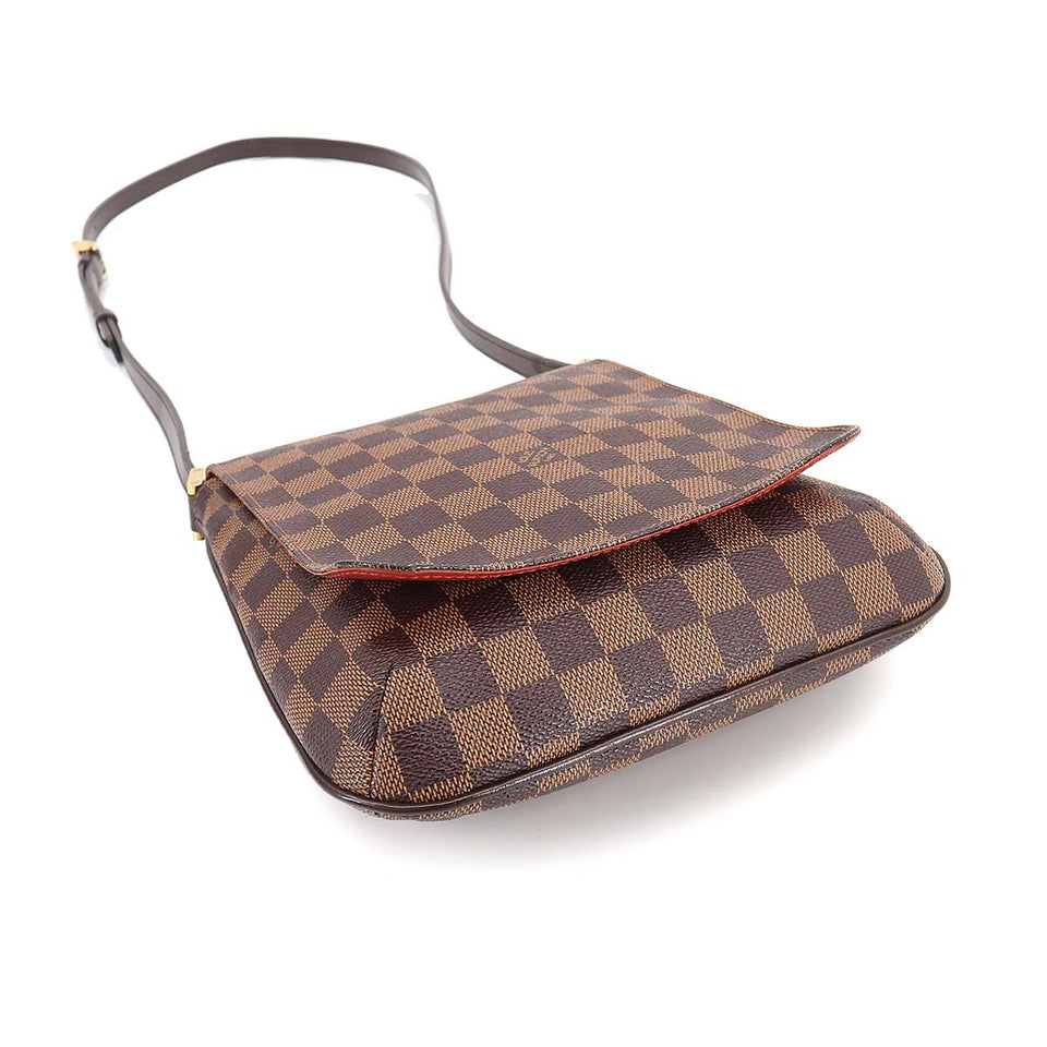 Louis Vuitton Damier Musette Salsa Long Shoulder Bag Ebene Gold Hardware