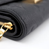 Louis Vuitton Portefeuille Metis Compact Monogram Implant Trifold Wallet Black