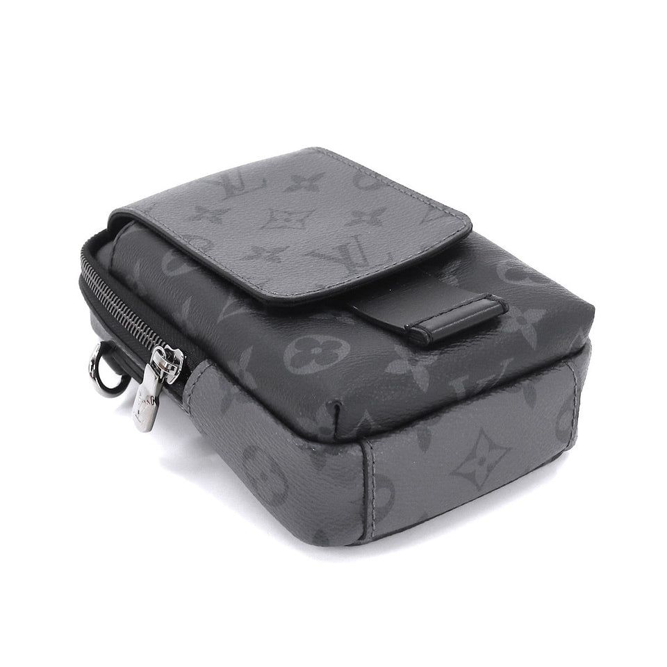 Louis Vuitton Monogram Eclipse Reverse Double Phone Pouch Shoulder Bag