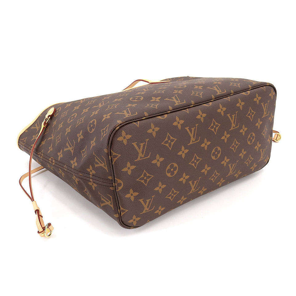 Louis Vuitton Monogram Neverfull MM Tote Bag Brown Pivoine