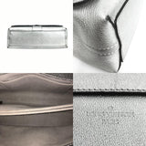 Louis Vuitton Silver Metallic Leather Braided Around Very Chain Bag