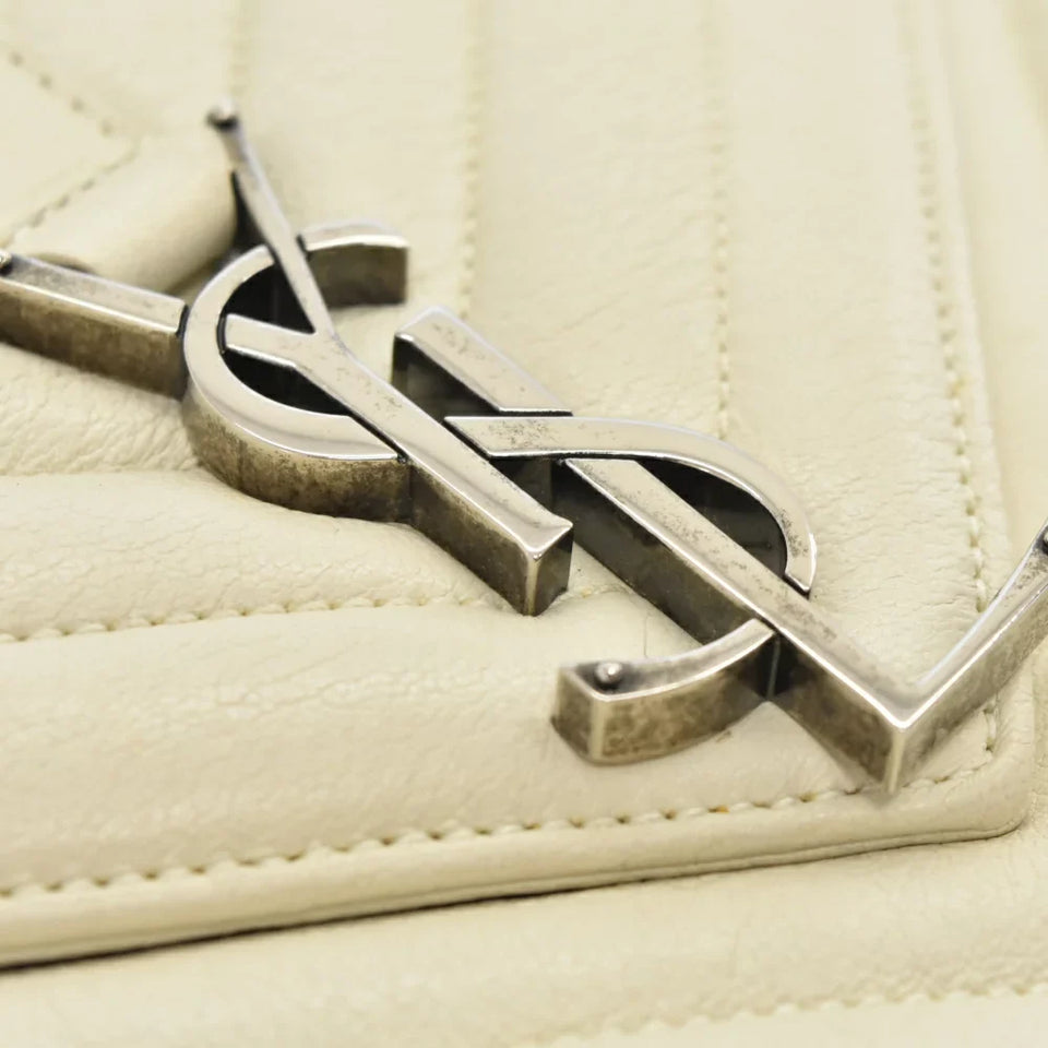 Saint Laurent- Paris Satchel 2way Chain Shoulder Bag White