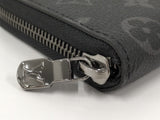 Louis Vuitton Vertical Round Zipper Long Wallet Eclipse Black