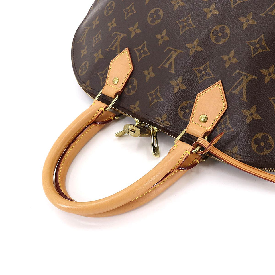 Louis Vuitton Monogram Alma GM Hand Bag Brown Gold Hardware