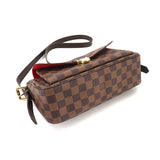 Louis Vuitton Damier Ravello GM Shoulder Bag Ebene Gold Metal Fittings