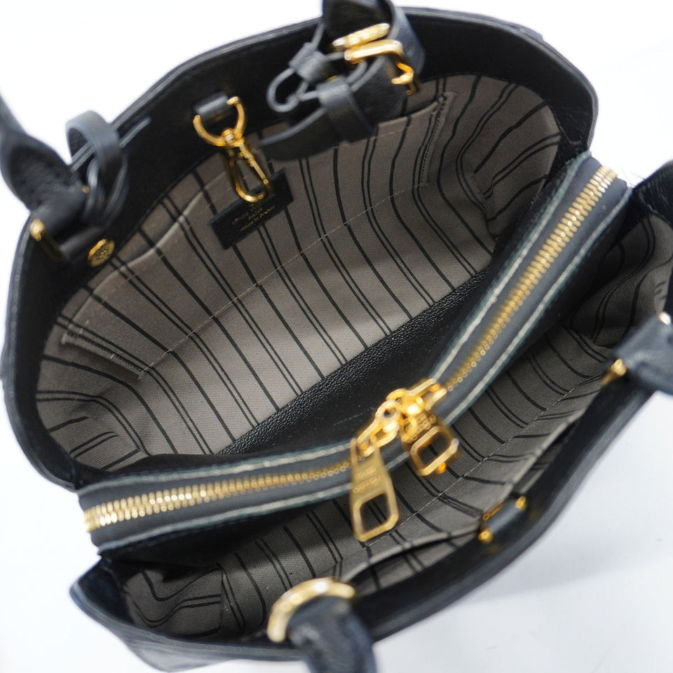 Louis Vuitton Handbag Monogram Emplant Montaigne BB Noir