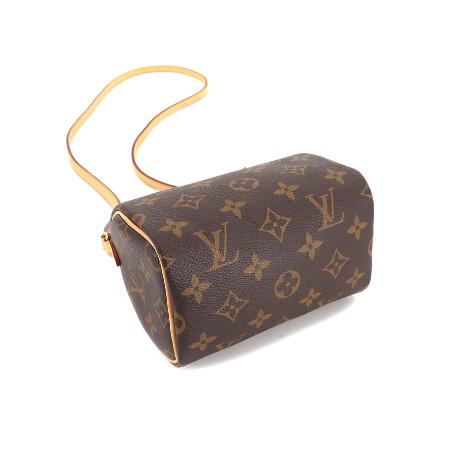 Louis Vuitton Monogram Nano Speedy 2 Way Hand Shoulder Bag