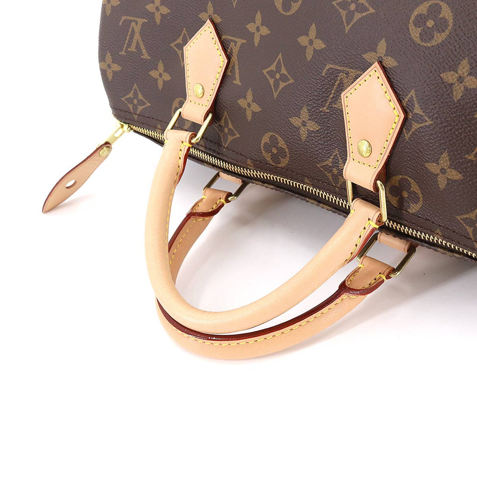 Louis Vuitton Monogram Speedy 30 Hand Bag Brown RFID Gold Hardware