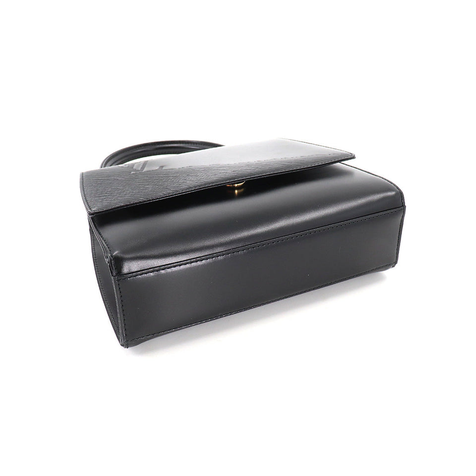 Louis Vuitton Opera Athens Hand Bag Leather Noir Black Gold Metal Fittings