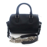 Saint Laurent- Paris Chain Shoulder Bag Baby Duffle Black White Leather