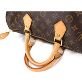 Louis Vuitton Monogram Speedy 35 Hand Bag Brown Gold Hardware