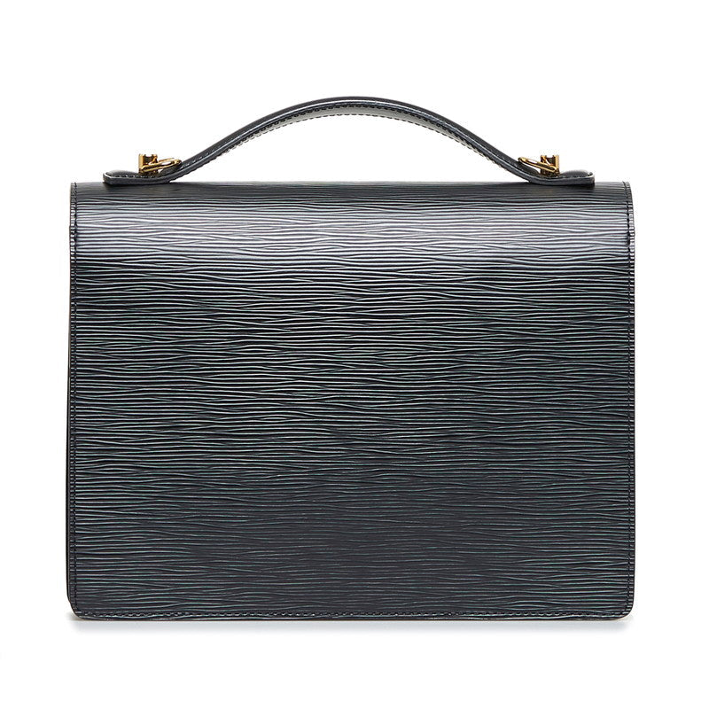 Louis Vuitton Epi Monceau Handbag Shoulder Bag 2way Noir Black