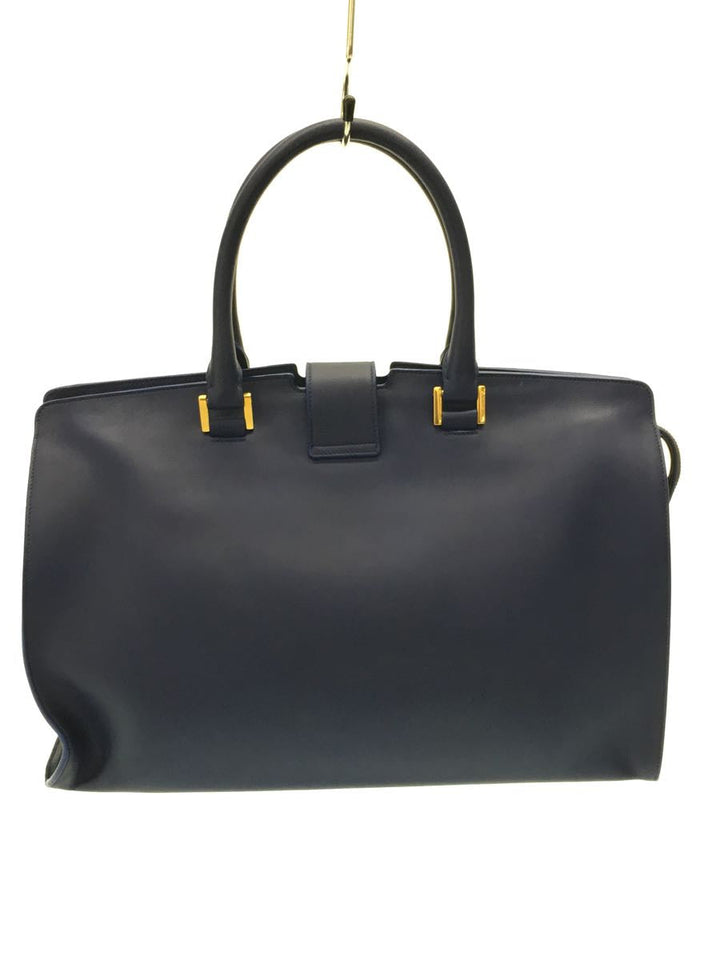 Yves Saint Laurent- Petit Cabas Handbag Boston Bag Leather Navy