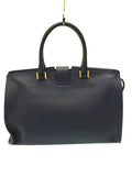 Yves Saint Laurent- Petit Cabas Handbag Boston Bag Leather Navy