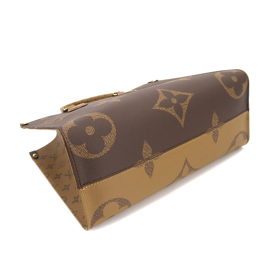 Louis Vuitton Giant Monogram On The Go MM 2 Way Tote Shoulder Bag