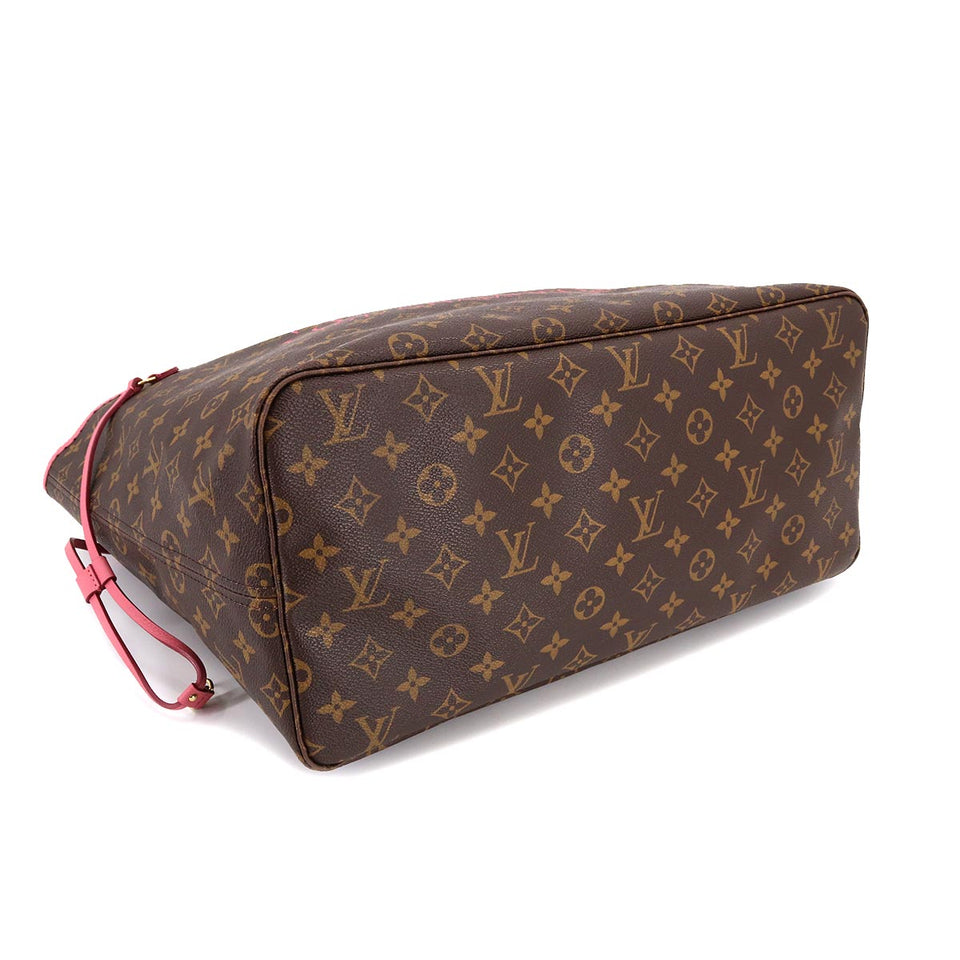 Louis Vuitton Monogram Ikat Flower Neverfull GM Tote Bag Rose Velour