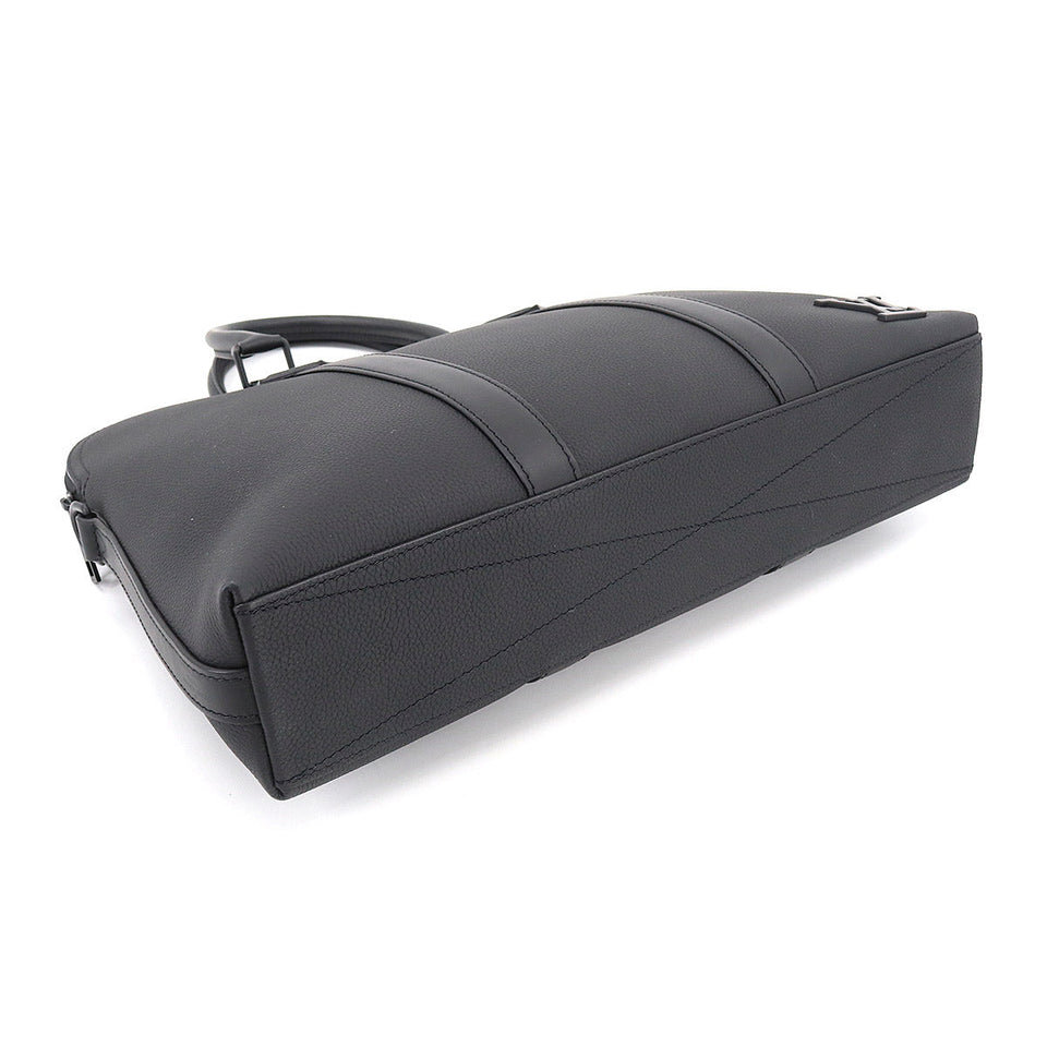 Louis Vuitton Aerogram Takeoff Shoulder Bag Leather Black