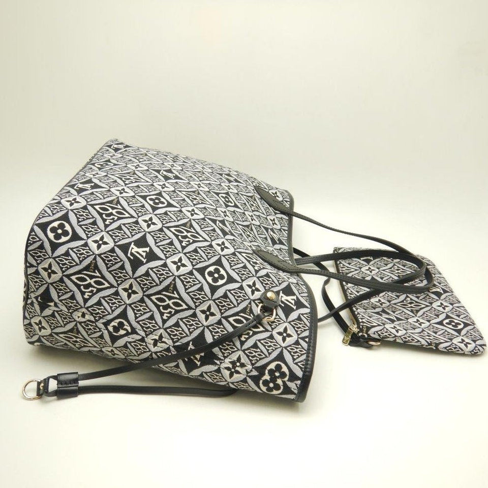 Louis Vuitton Monogram Jacquard Neverfull MM Tote Bag Gray