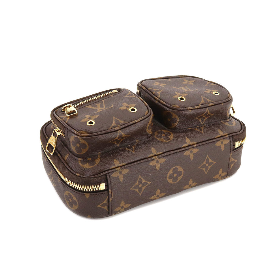 Louis Vuitton Monogram Utility Crossbody Shoulder Bag Brown