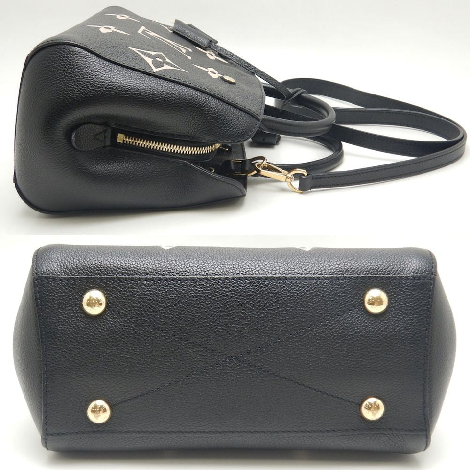 Louis Vuitton Montaigne BB Bicolor Monogram Emplant Noir Black
