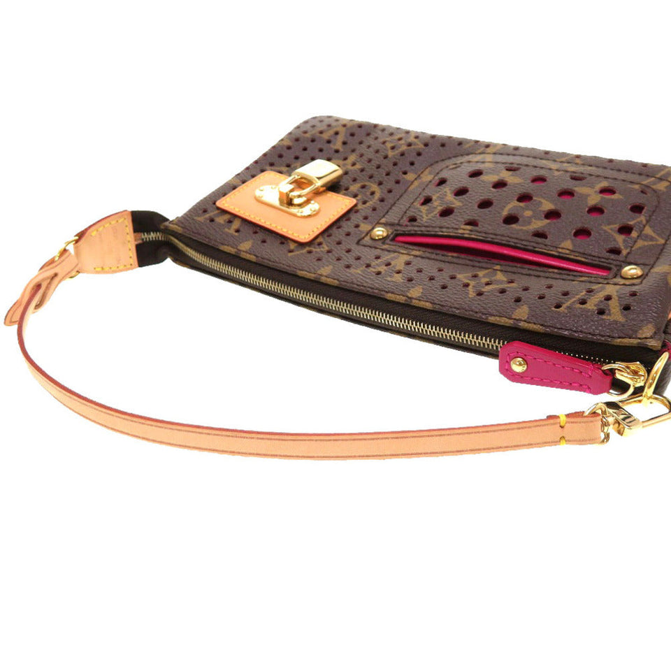 Louis Vuitton Monogram Perfo Pochette Accessoire Fuchsia Handbag