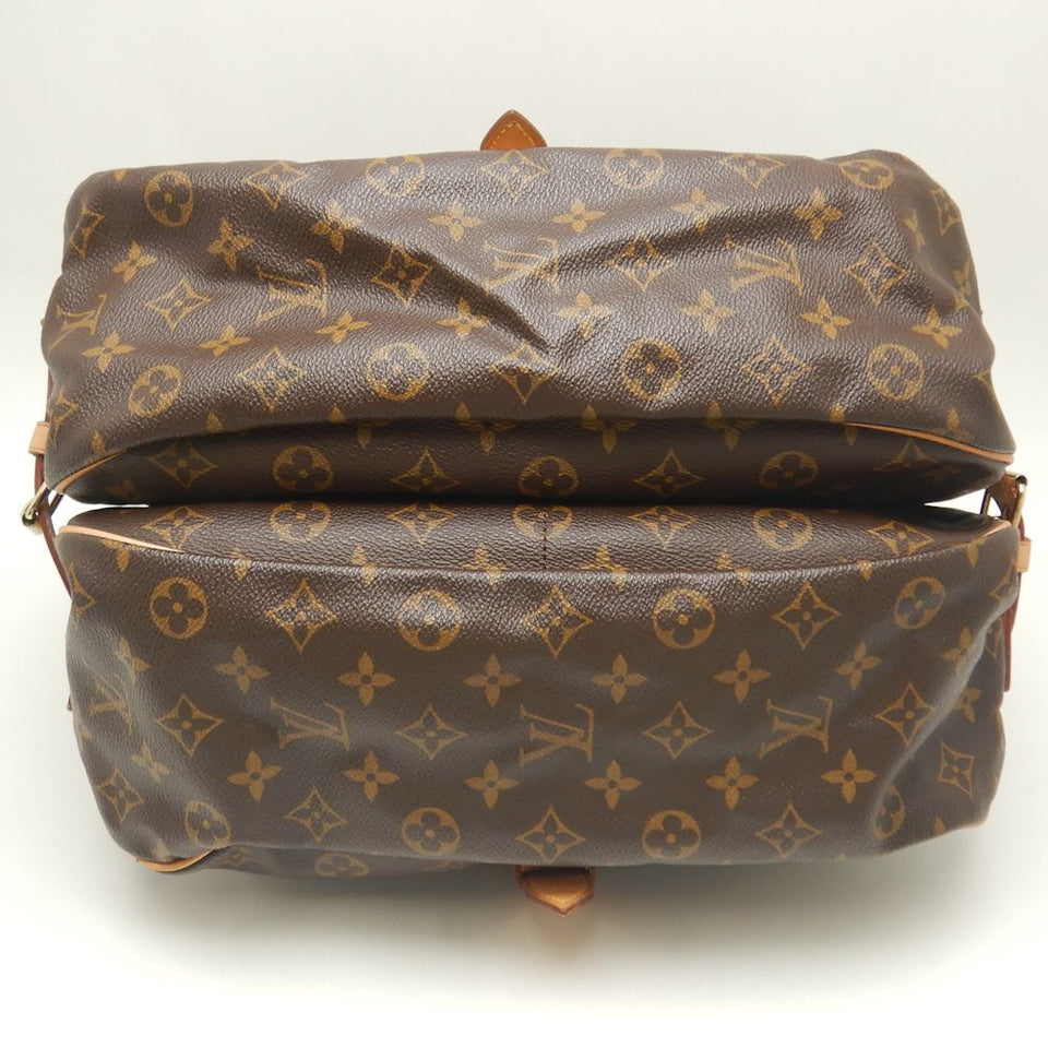 Louis Vuitton Monogram Saumur 35 Shoulder Bag Brown