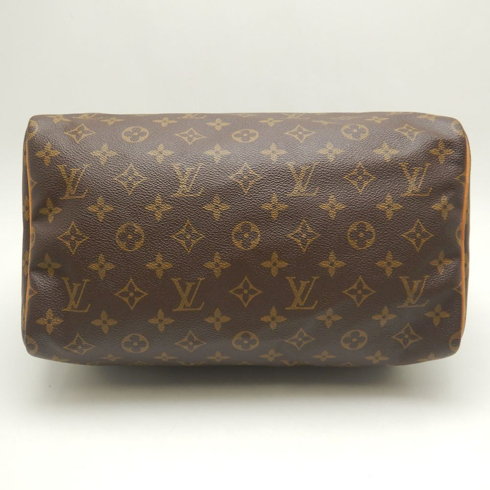 Louis Vuitton Monogram Speedy 30 Handbag Brown