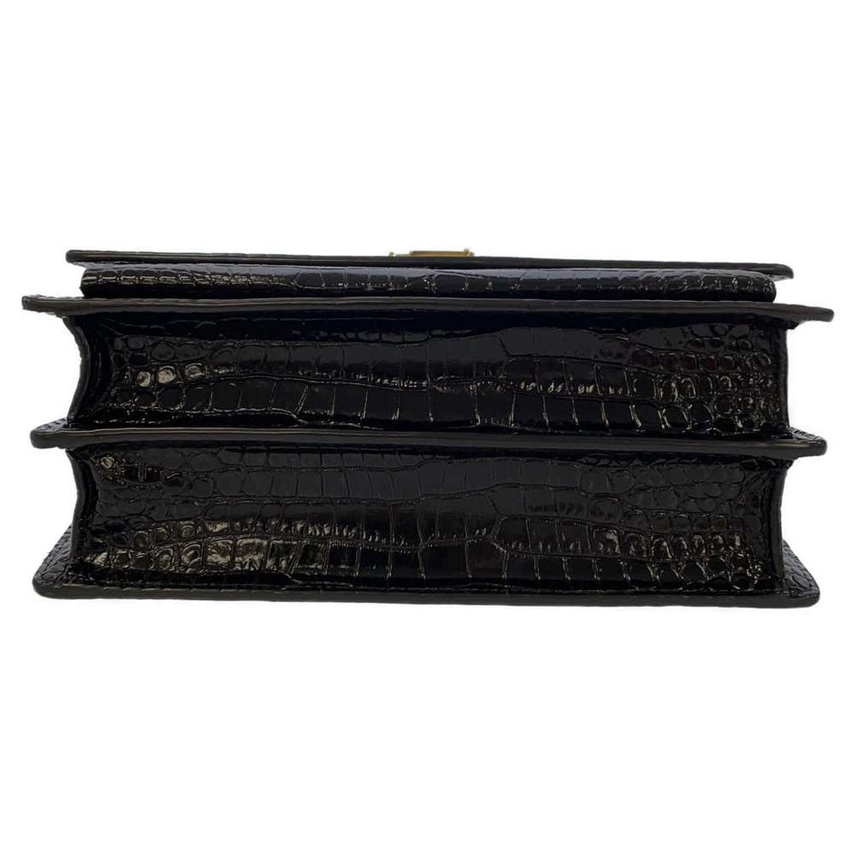 Saint Laurent- Paris Chain Shoulder Bag Embossed Sunset Black