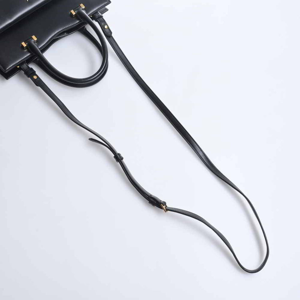 Saint Laurent- Leather Small 2way Handbag Black