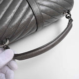 Saint Laurent- Leather College 2way Chain Shoulder Bag Gray