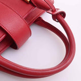 Saint Laurent- Leather Baby Cabas 2way Handbag Red