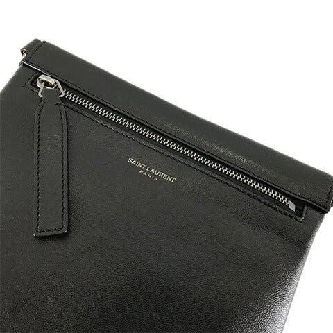Saint Laurent- Shoulder Bag Black Flat Pouch Sid Body Bag