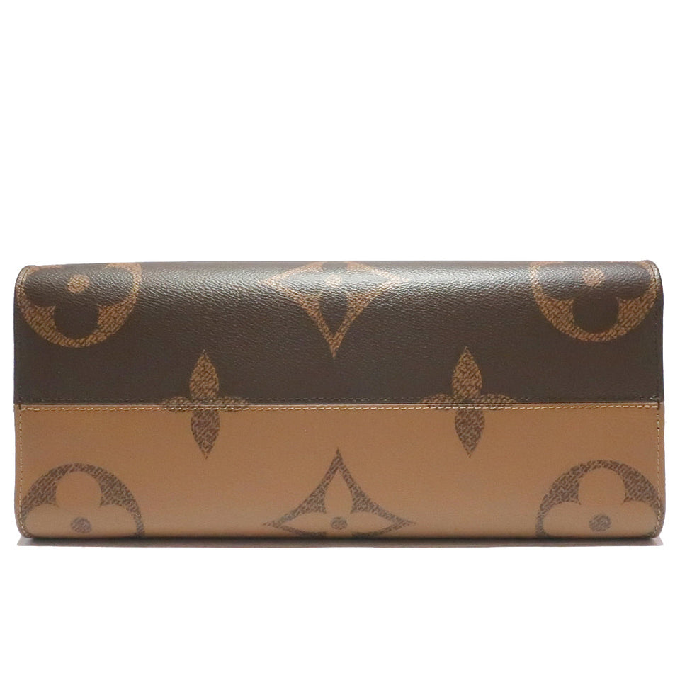 Louis Vuitton Tote Bag Handbag On The Go MM Monogram Giant Brown