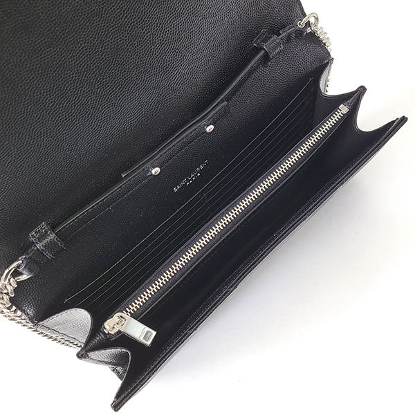 Saint Laurent- Chain Wallet Black Silver