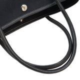 Hermes Garden Party PM Tote Bag Canvas Toile Ash Leather Black