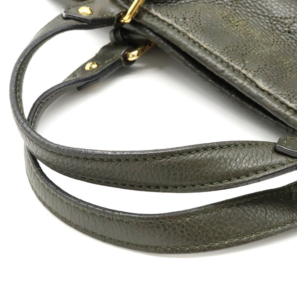 Louis Vuitton Monogram Mahina Stella PM Tote Bag Leather Khaki
