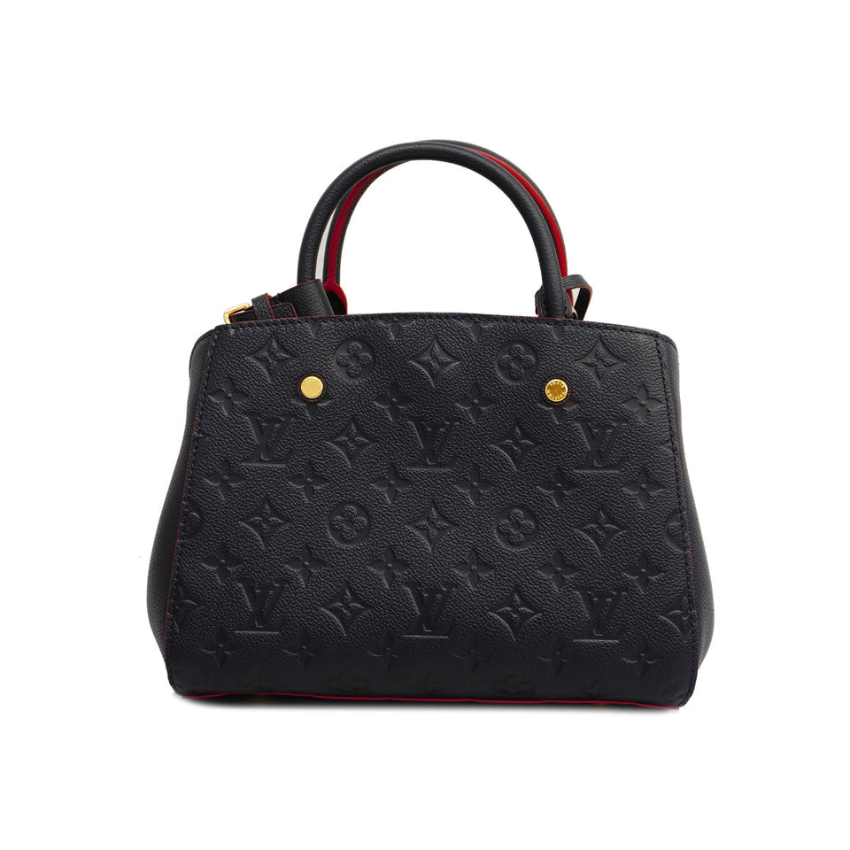 Louis Vuitton Monogram Emplant Montaigne BB Marine Rouge