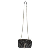Saint Laurent- Paris Baby Chai Patent Chain Shoulder Bag Black