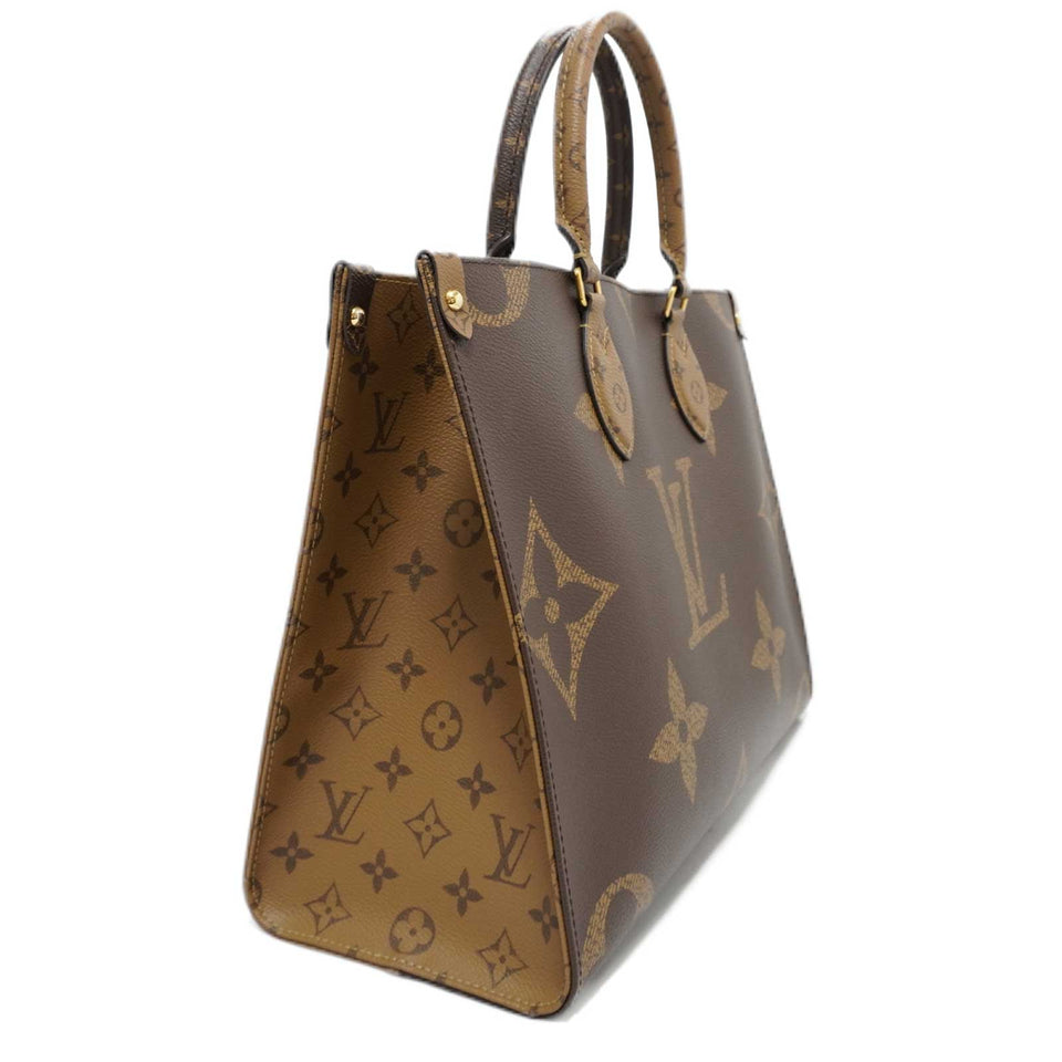 Louis Vuitton OnTheGo MM Handbag Shoulder Bag Brown